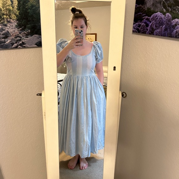 gorgeous blue striped loveshackfancy dress - Picture 9 of 10